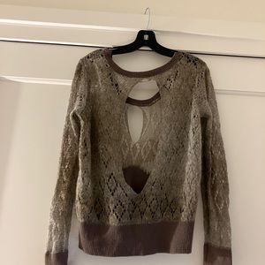 Free people sweater, back shown.